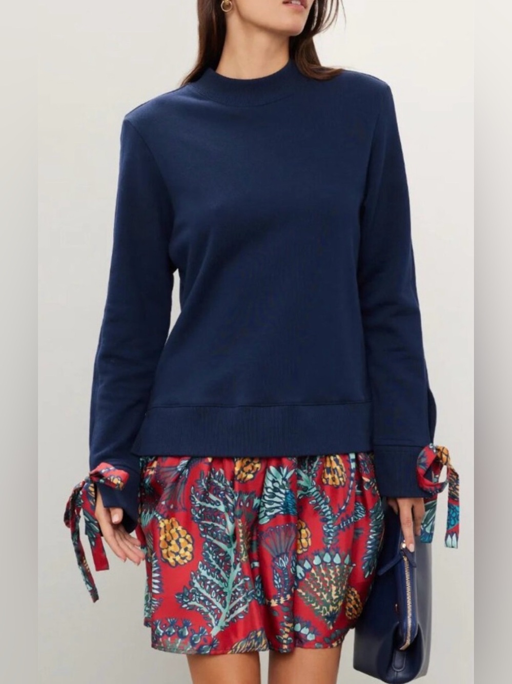 NWT La DoubleJ Mixed media sweatshirt Sweater - Picture 2 of 16